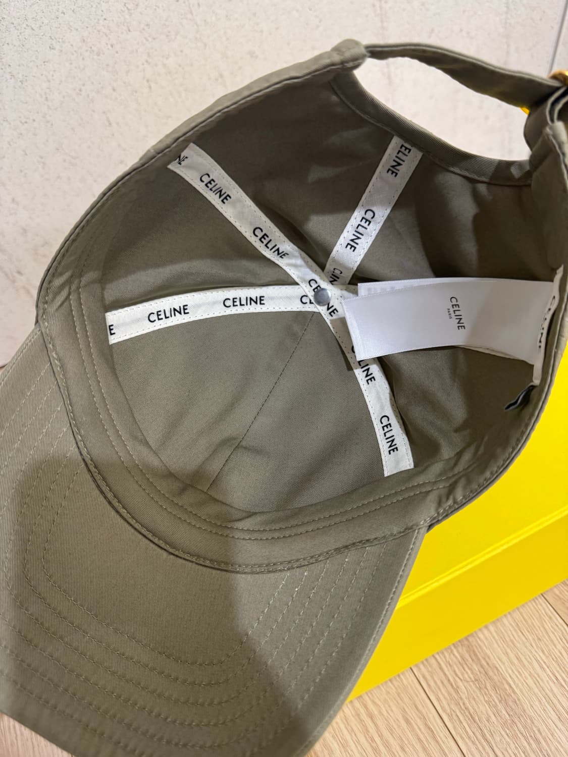 celine (새제품)정품 셀린느 트리옹프 베이스볼 캡 카키 S 상품이미지4