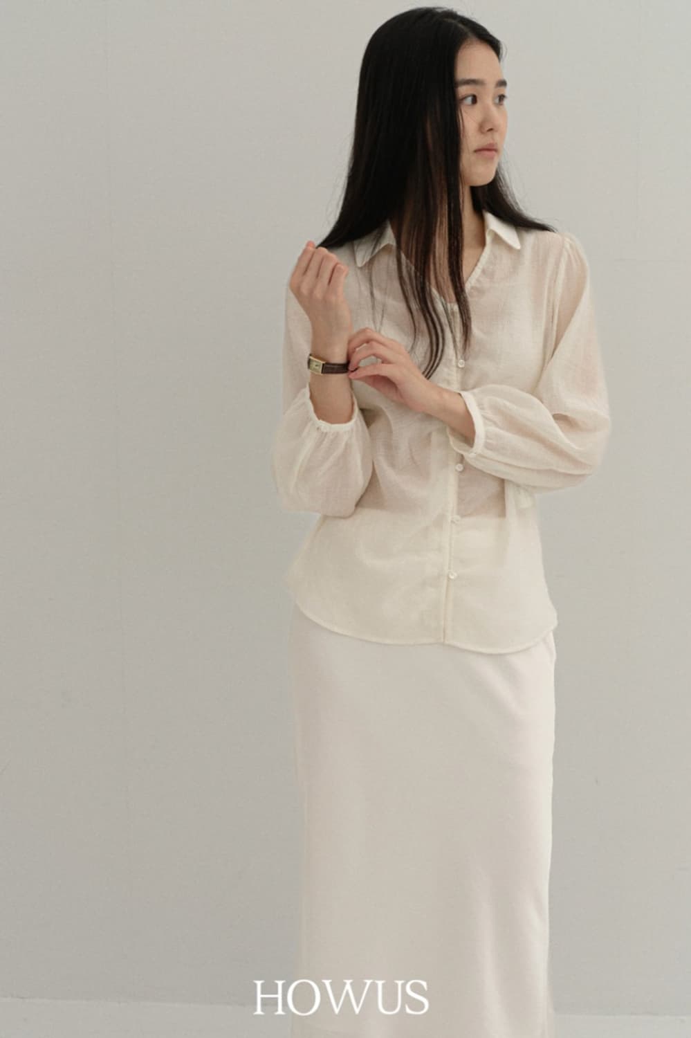 HOWUS 호와스 글로시 스커트 크림 상품이미지4