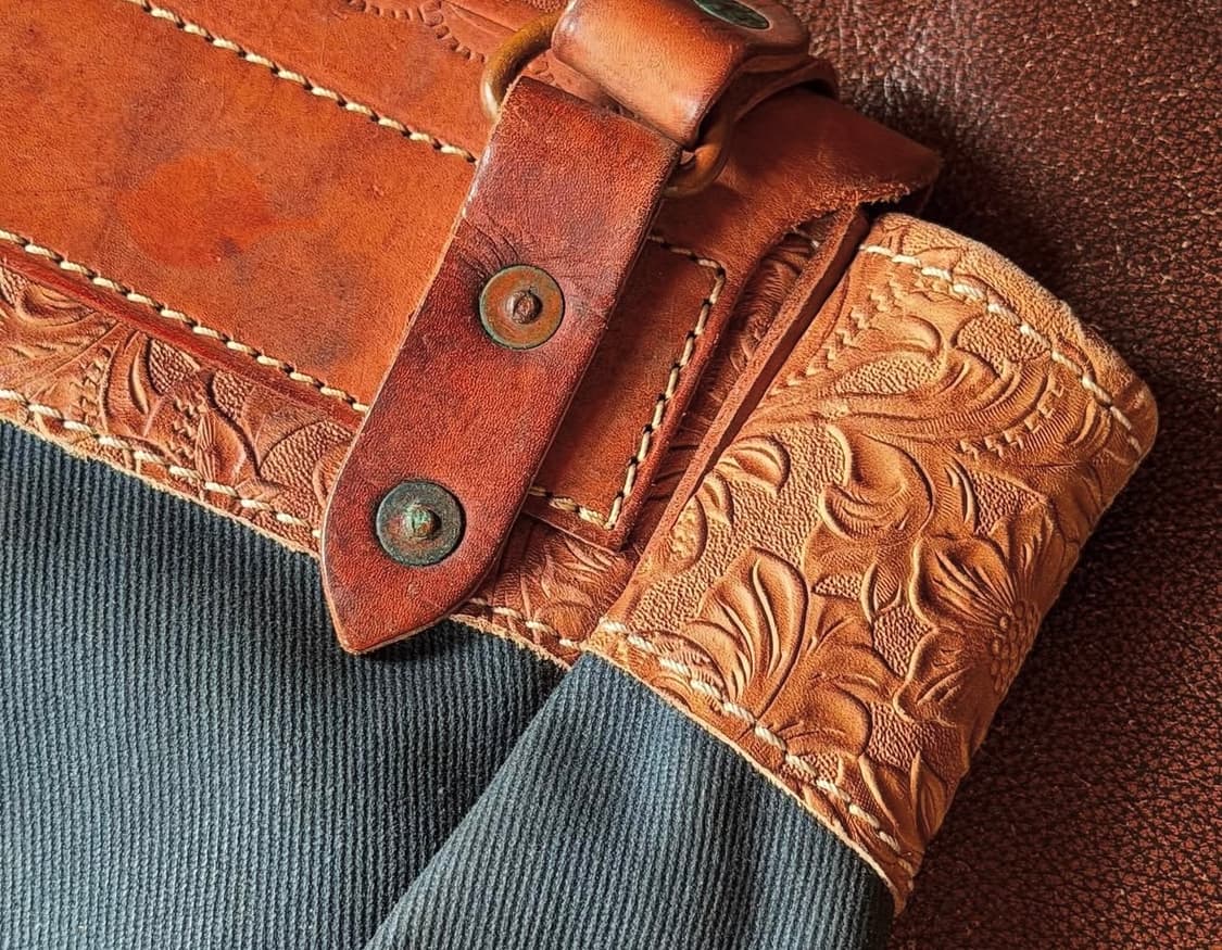 더블알엘 rrl Tooled Leather Canvas Messenger 상품이미지4