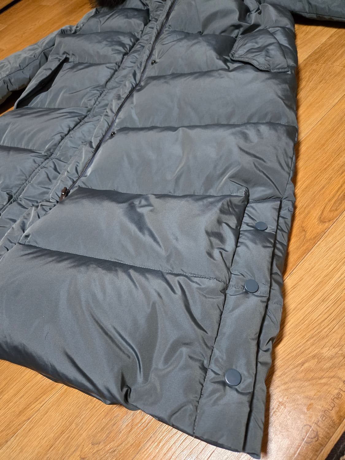 쉬즈미스 여성 모피 덕다운 롱패딩 상품이미지5