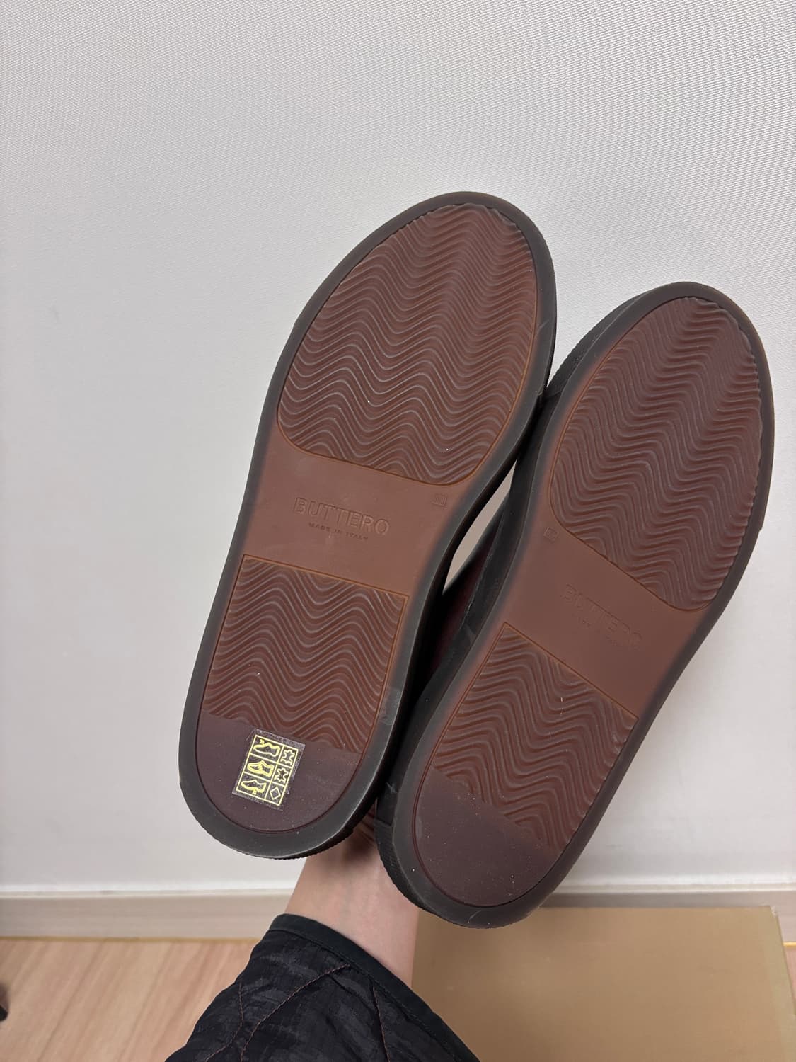 새상품) 270 (41) 부테로 타니노 브라운 이태리 가죽 스니커즈 상품이미지7