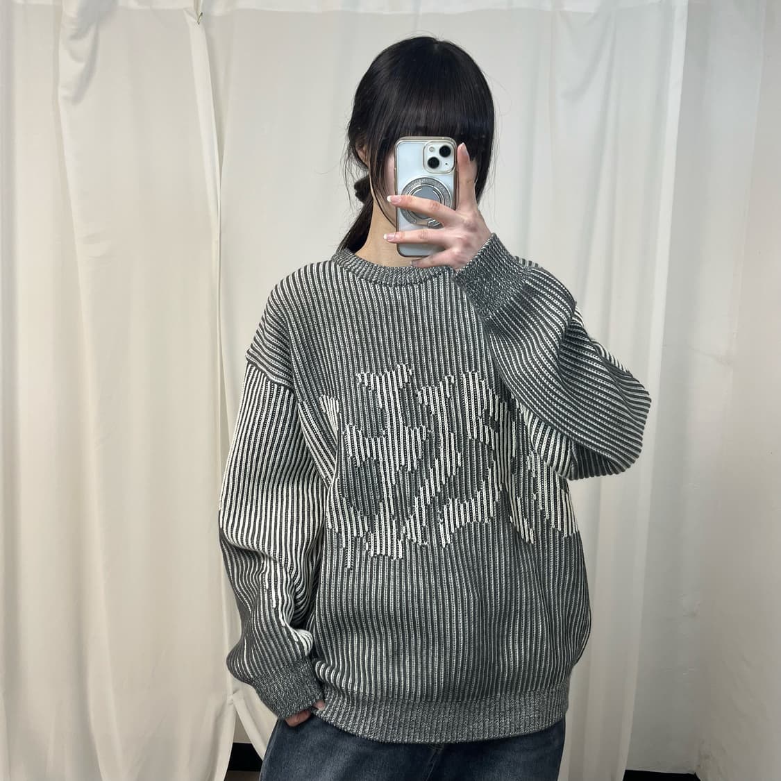 Critic charcoal grunge knit 상품이미지1