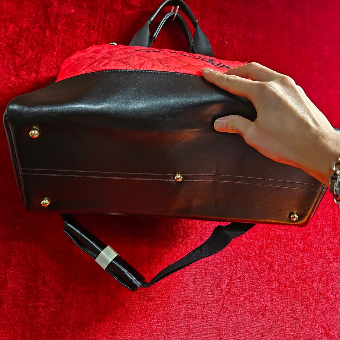 (미사용)람보르기니 x SGF67 슈페리얼  소가죽 퀄팅 보스턴백 상품이미지9