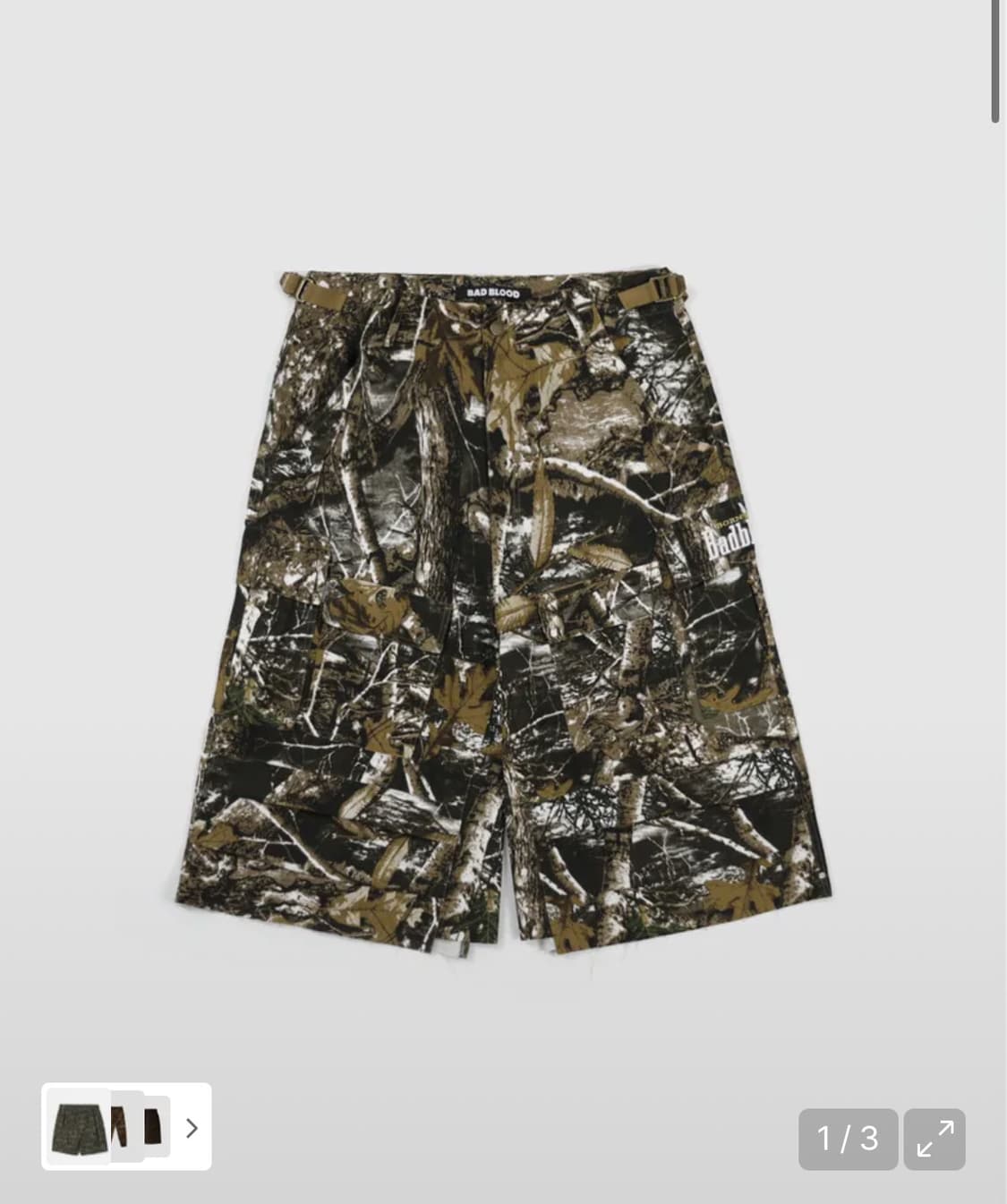 배드블러드 알파 3 버뮤다 팬츠 리얼트리 상품이미지1