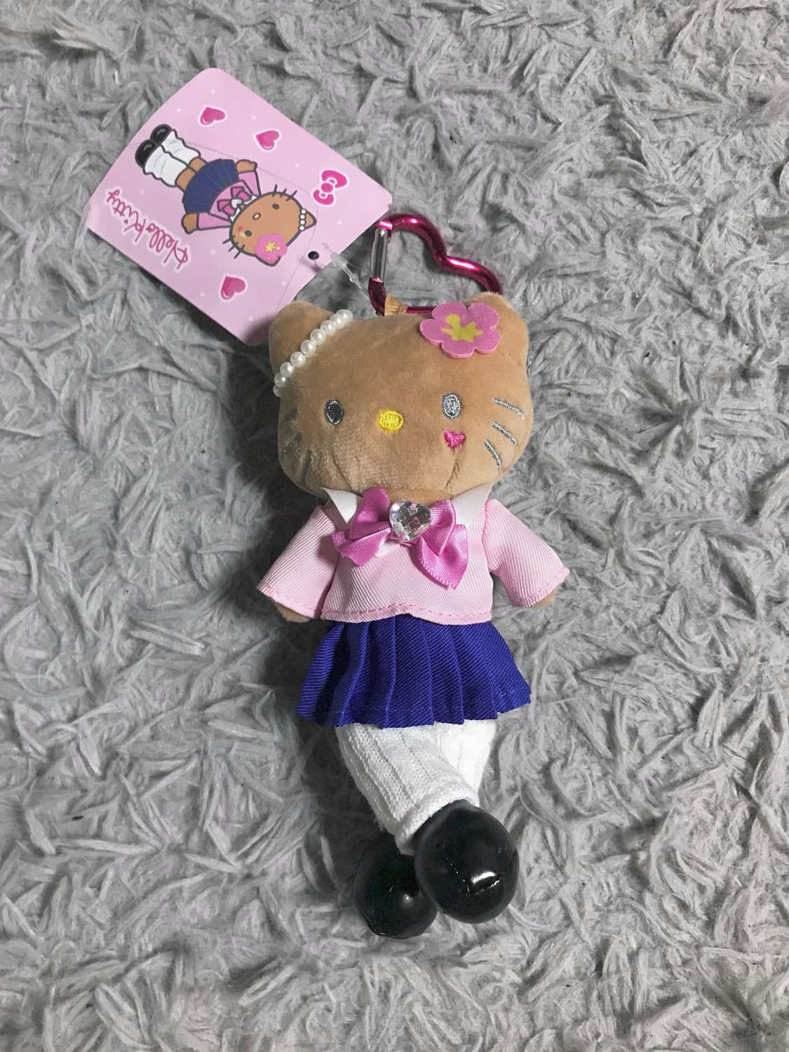 일본 산리오 정품 갸루 태닝키티 롱다리 교복 키링 헬로키티 양도 y2k 상품이미지1