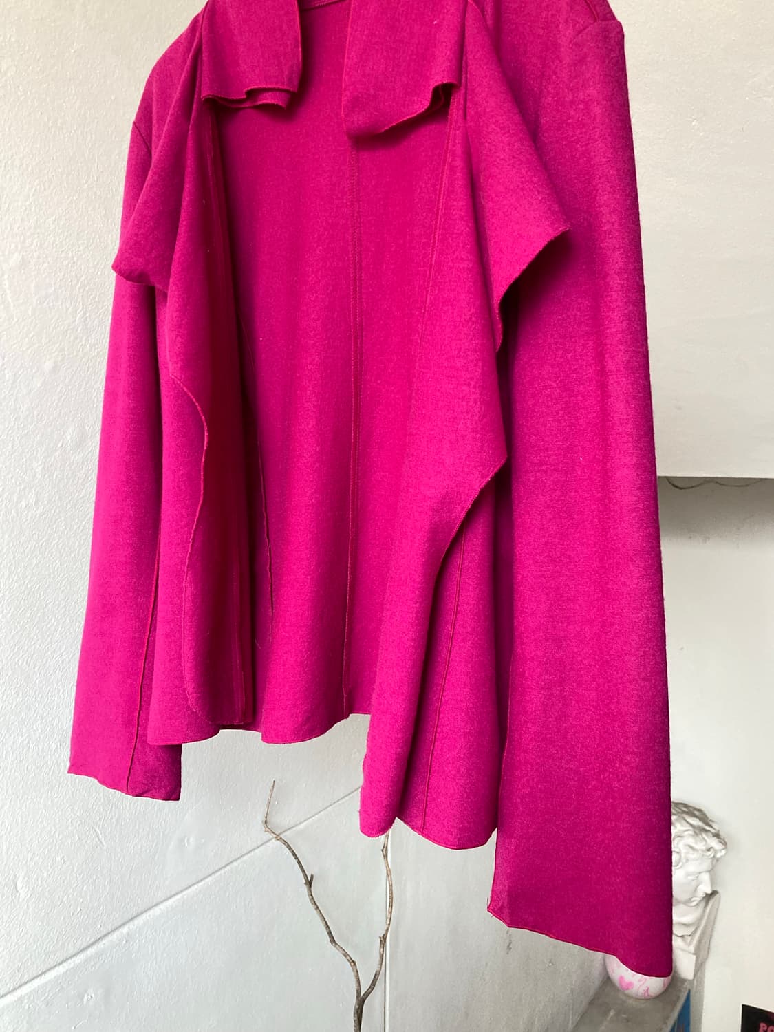 y2k 웨스턴 마젠타 울 러플 자켓 상품이미지3