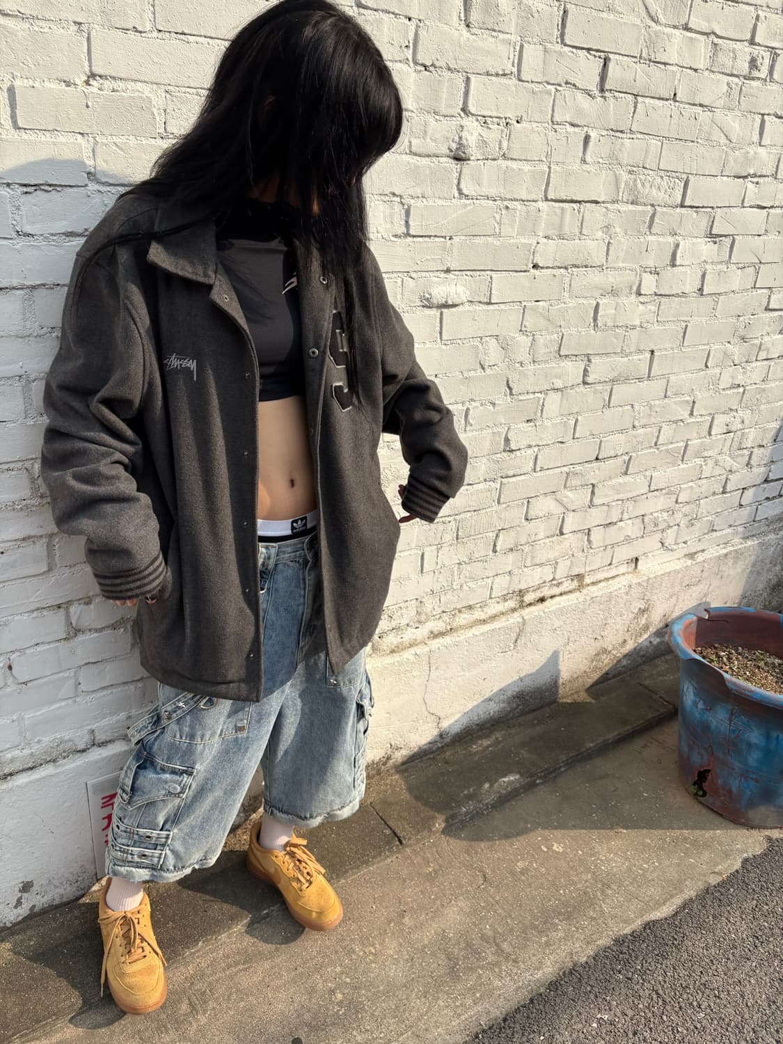 스투시 오버핏 울 바시티 상품이미지1
