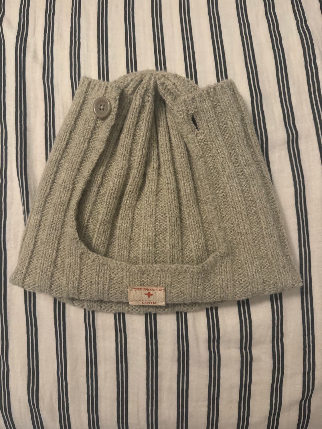 캐피탈 5G 울 3x3 립 헌팅 니트 캡 베이지 상품이미지2