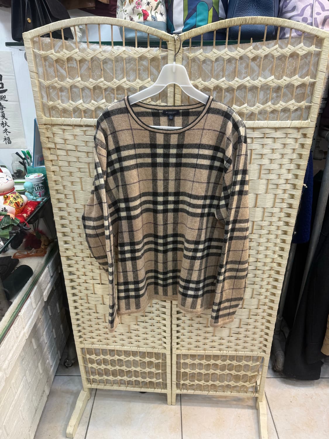 100-105 정품 버버리 노바체크 니트 팝니다 상품이미지1