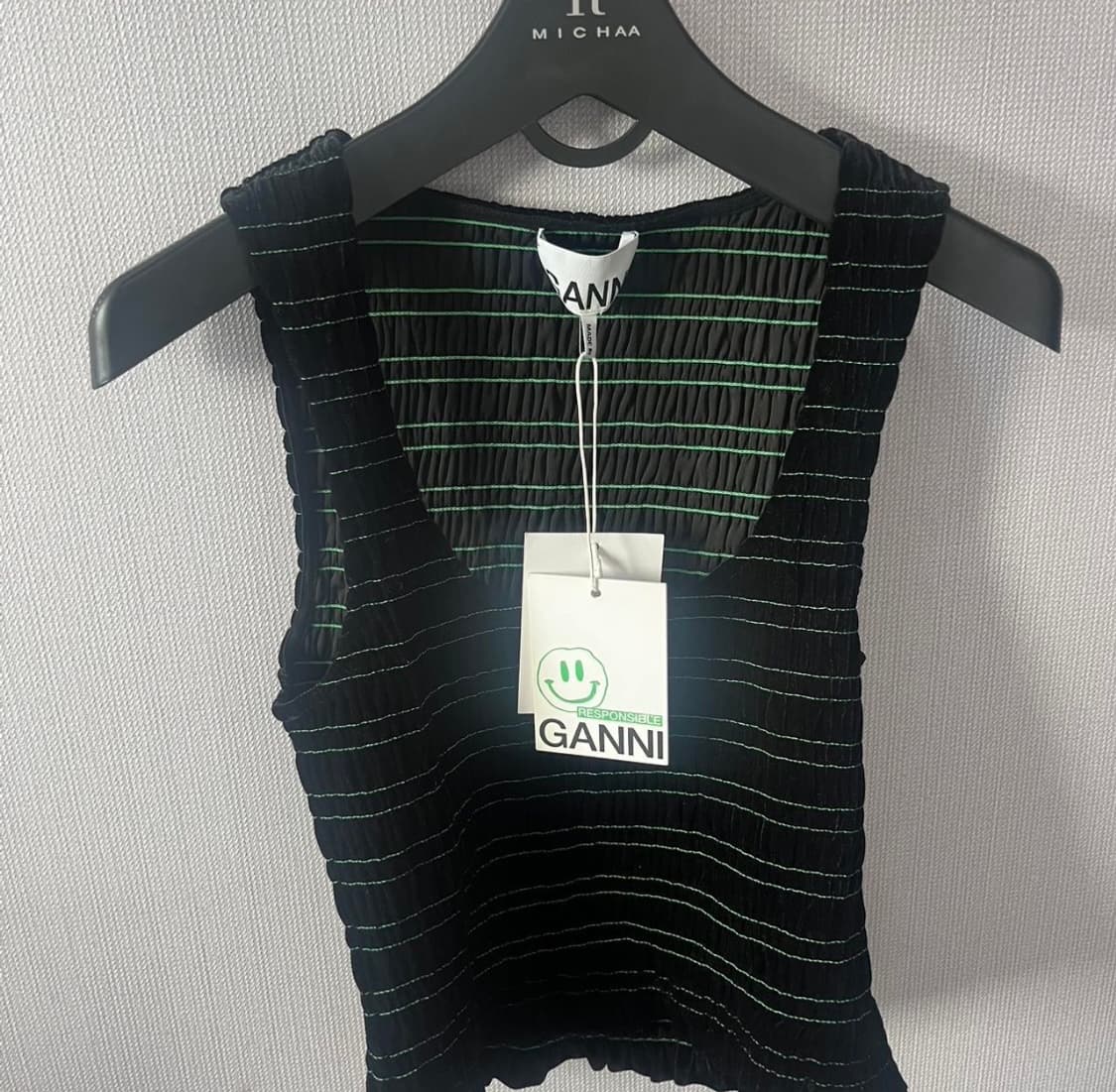 ganni velvet top 상품이미지2