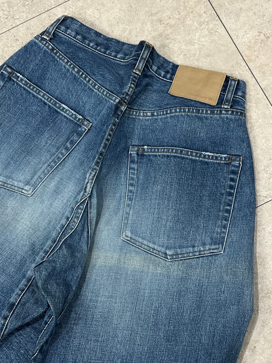 오디너리핏츠 중청 와이드 앵클 데님 팬츠 상품이미지6