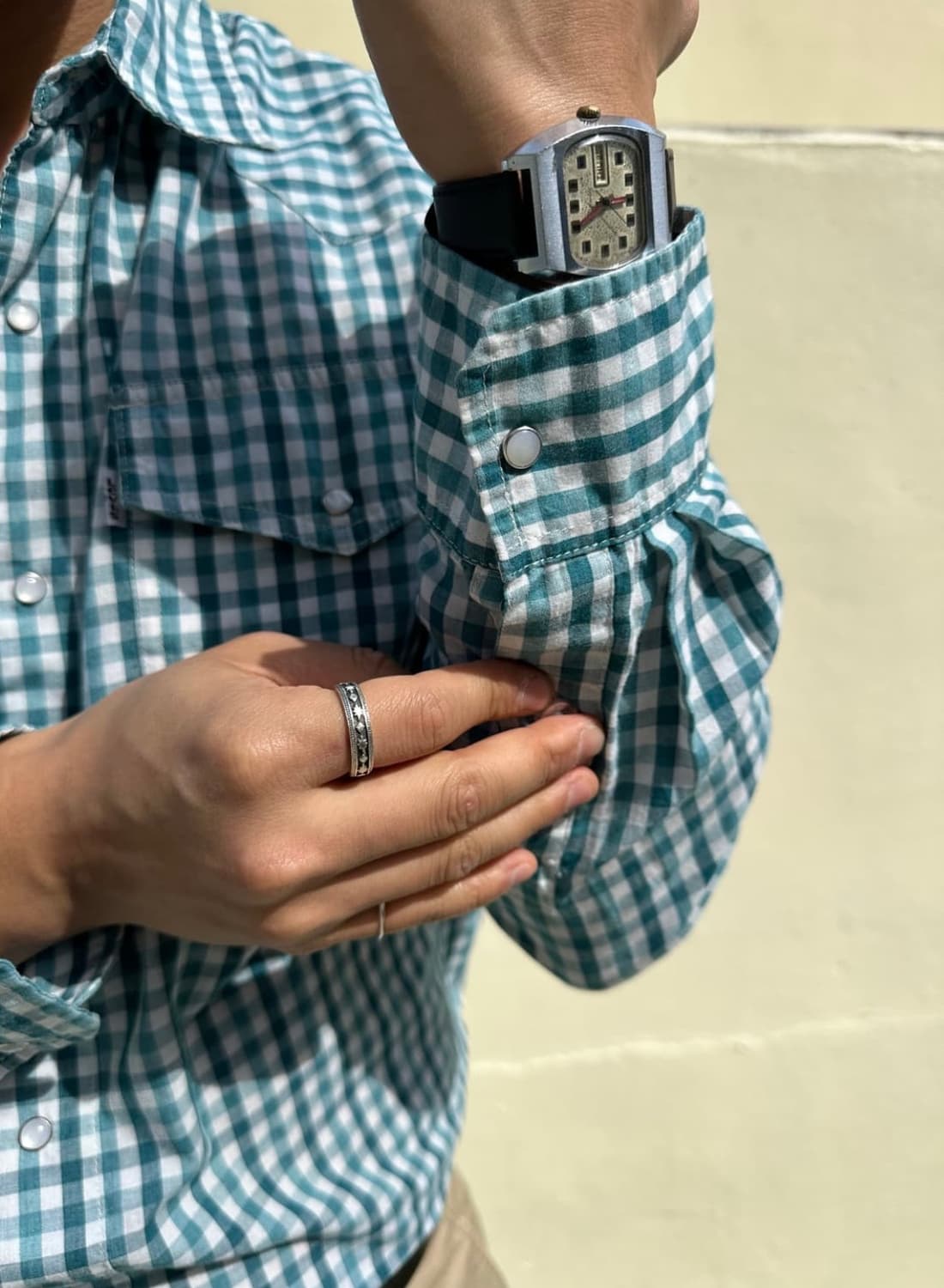 리바이스 블루그린 깅엄 체크 웨스턴 셔츠 상품이미지9