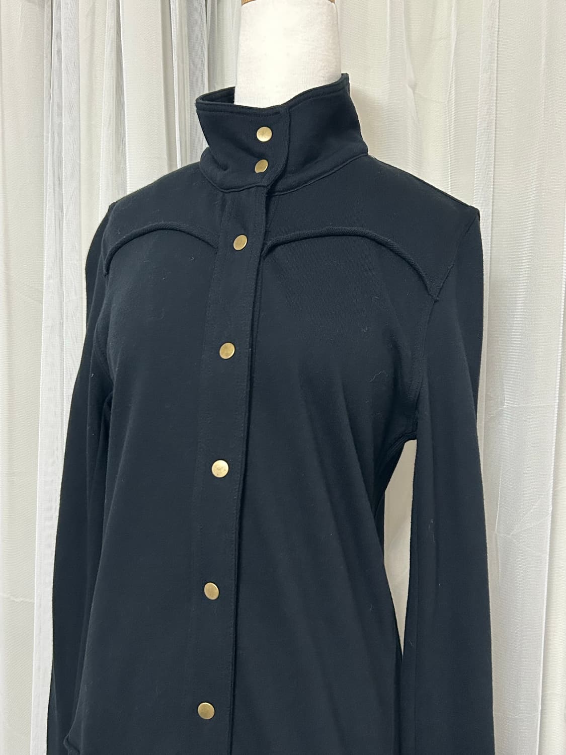 고딕 하이넥 버튼 슬림핏 원피스  상품이미지2