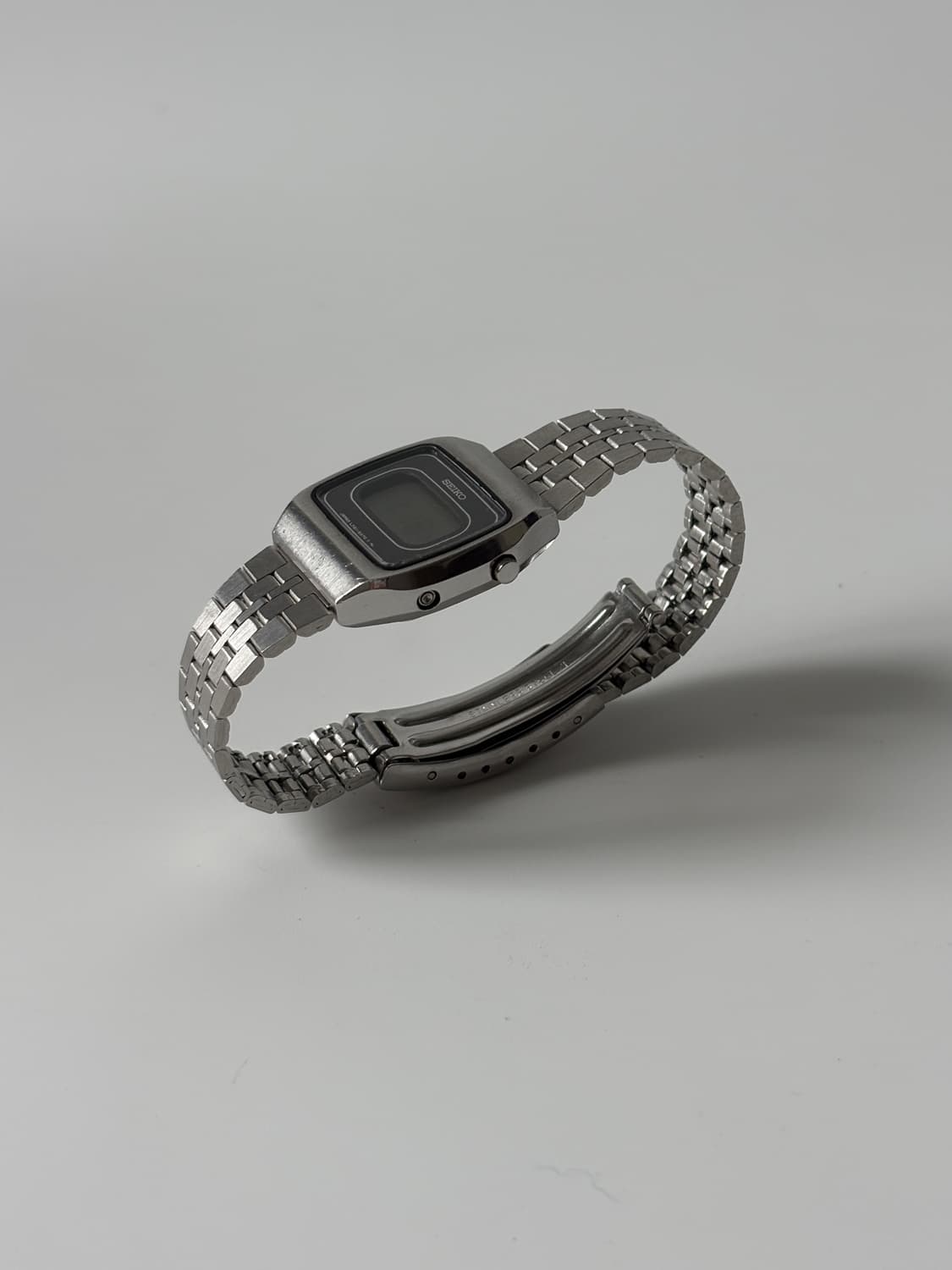 1980년대 빈티지시계 실버 스퀘어 디지털 쿼츠 여성 상품이미지7