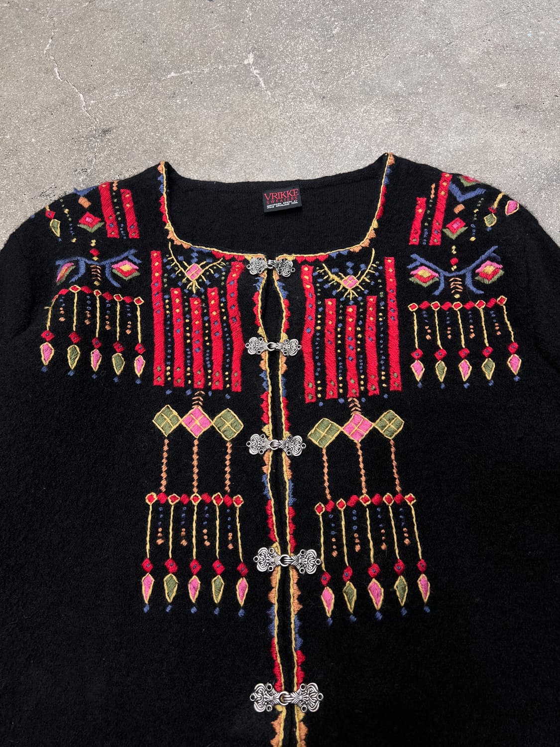 에스닉 자수 울 가디건 상품이미지2