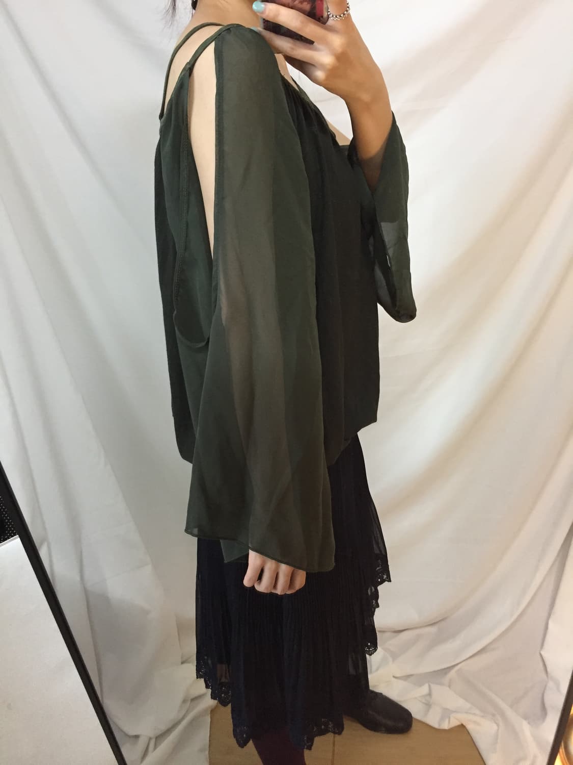 시스루 블라우스 상품이미지2