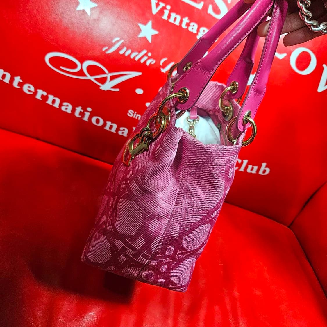 Christian Dior 빈티지 핫핑크 레이디 토트백  상품이미지3