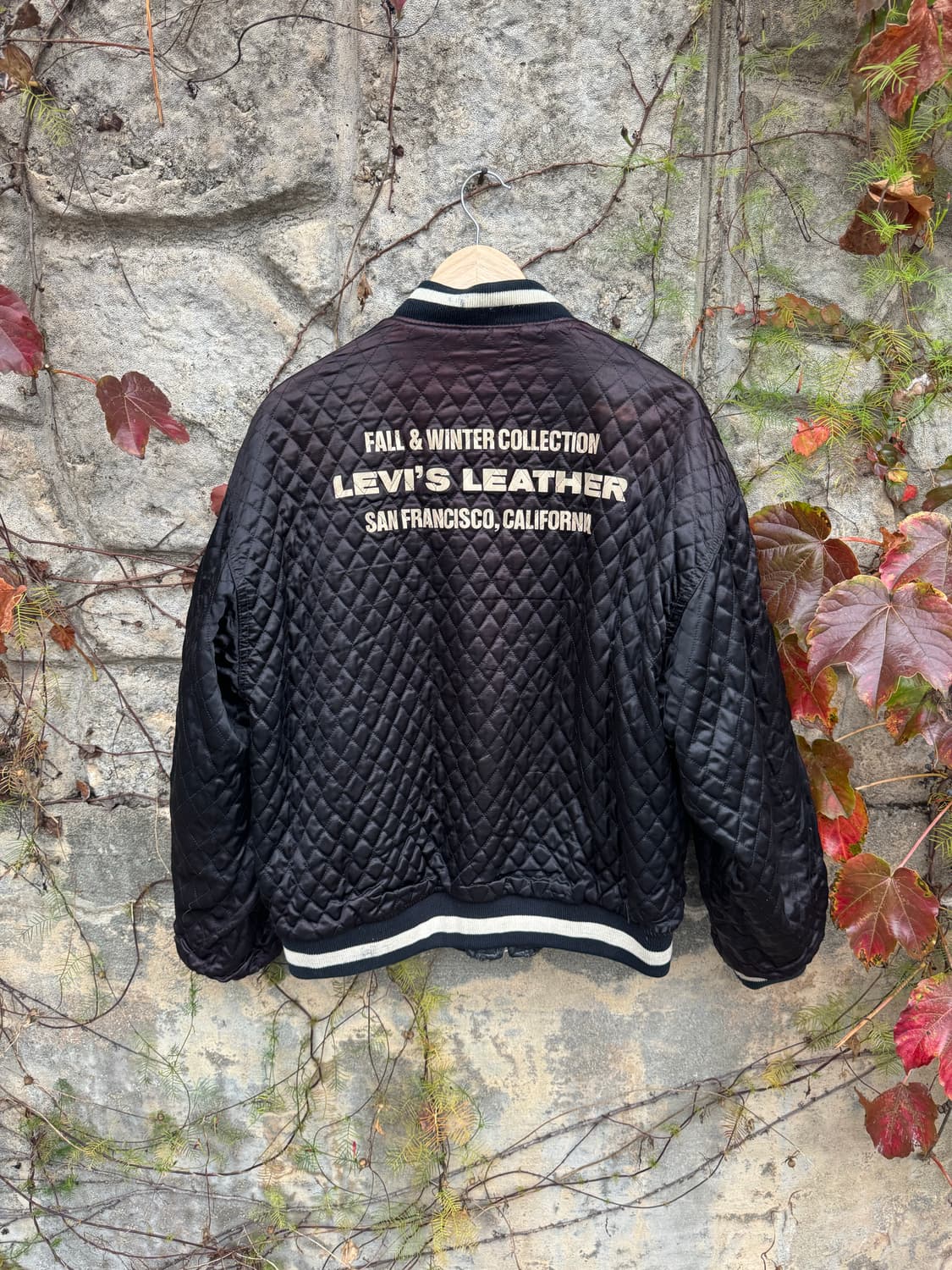 90s 리바이스 140주년 기념 리버시블 양면 소가죽 스카쟌 자켓 상품이미지4