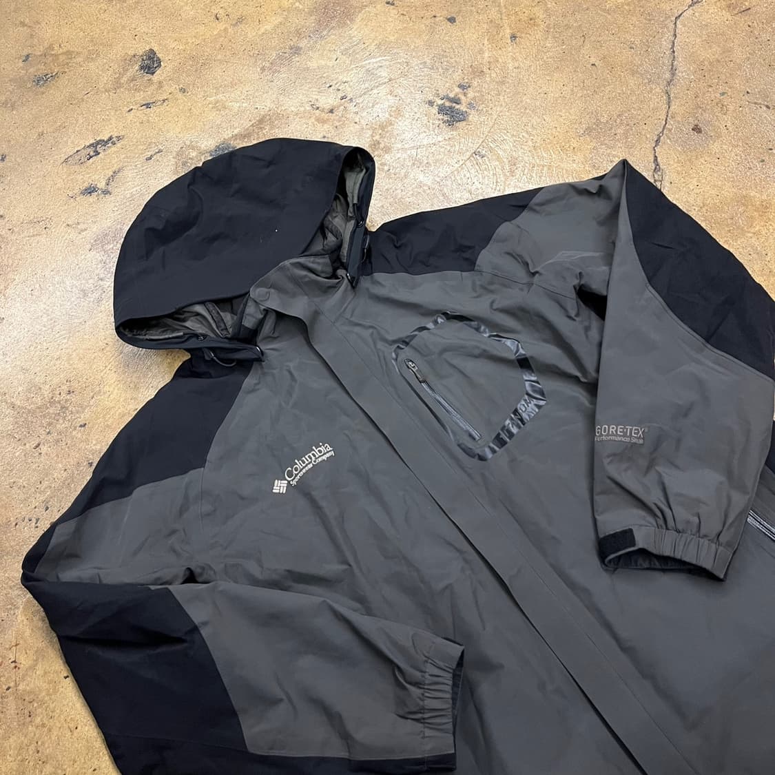 [정품/XL] 컬럼비아 고어텍스 블랙 그레이 바람막이 b16 상품이미지1