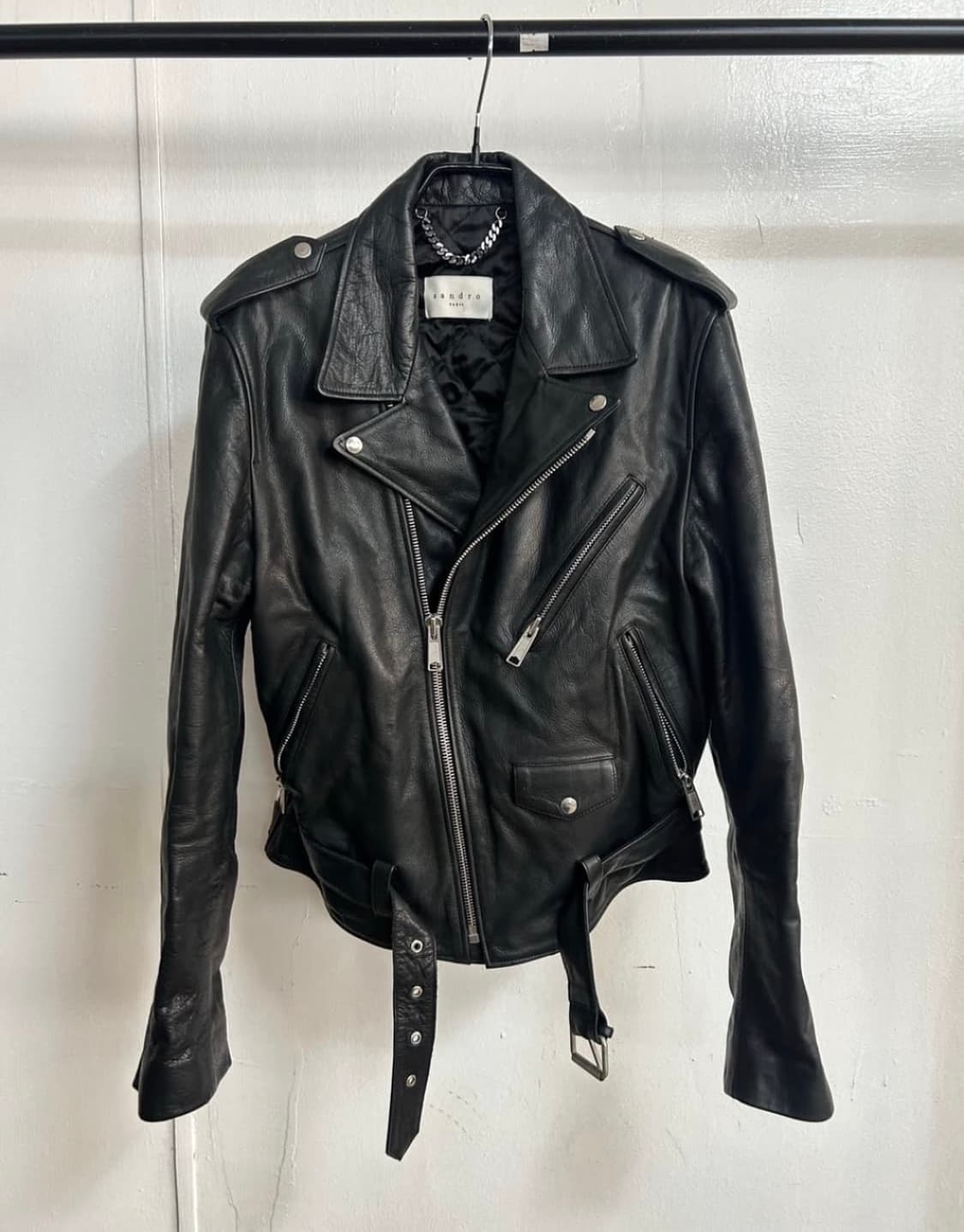 산드로옴므 라이더 가죽자켓 상품이미지1