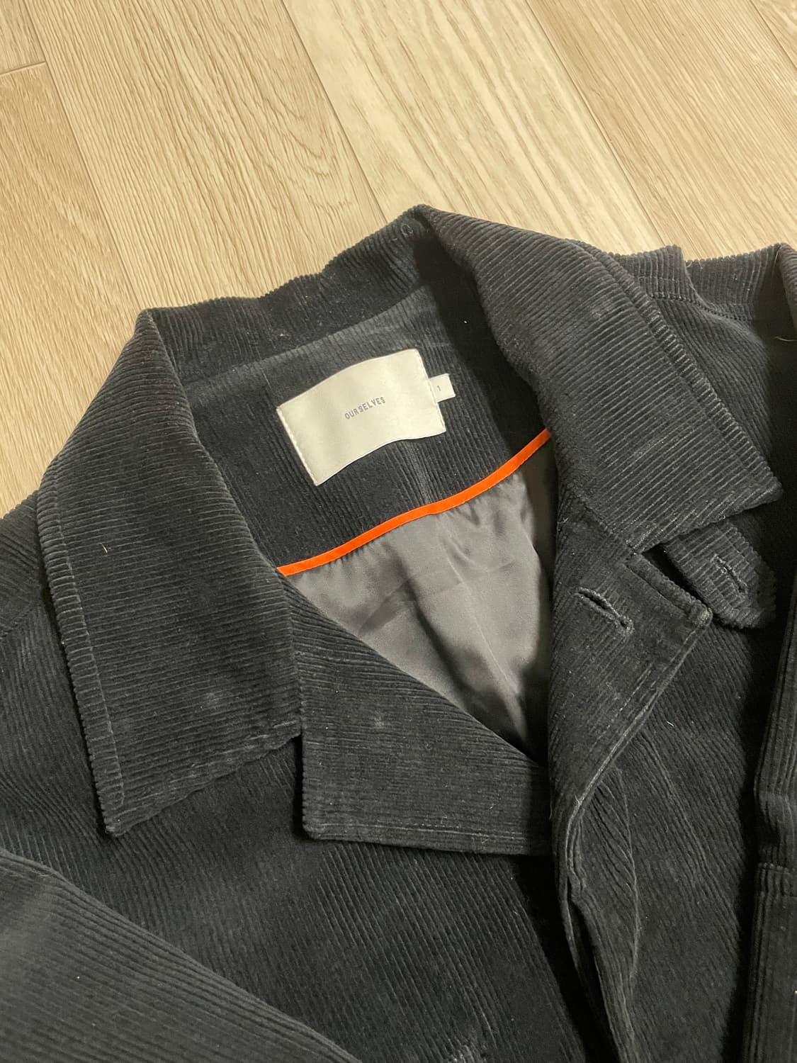 WASHED CORDUROY B.D.U JACKET (real black 상품이미지3