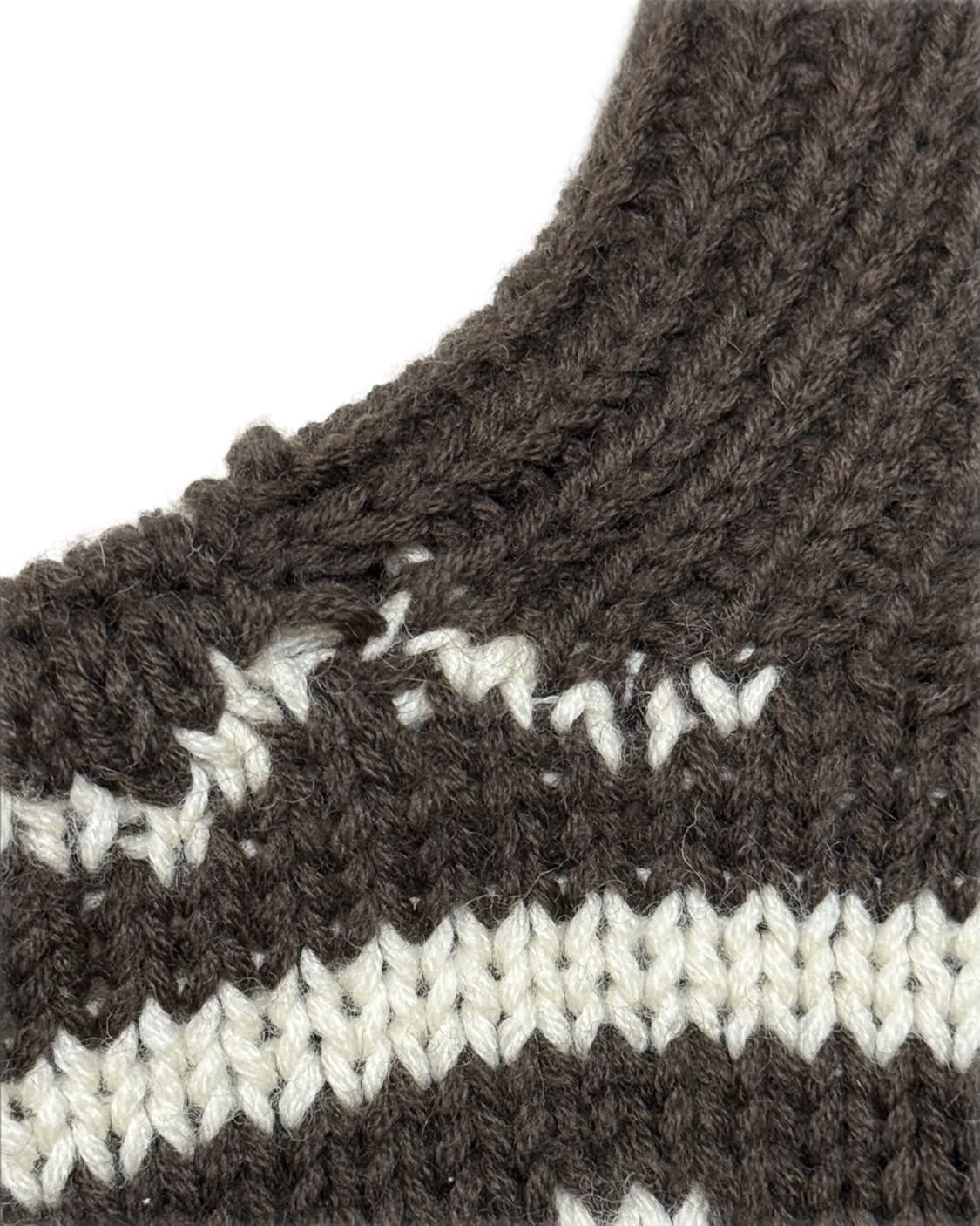 초코브라운 눈꽃 노르딕 니트 상품이미지4