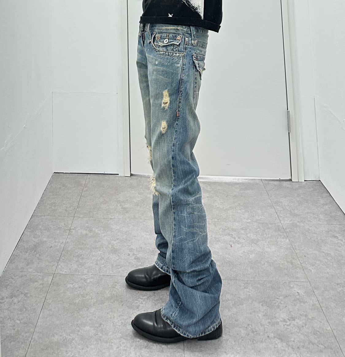 Semantic design silver painting flare 상품이미지2