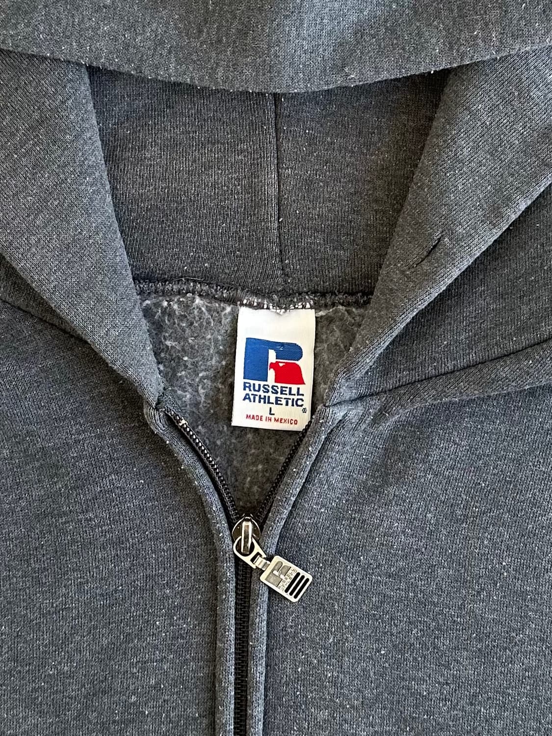 90s 빈티지 러셀 후드집업 다크그레이 L 상품이미지6