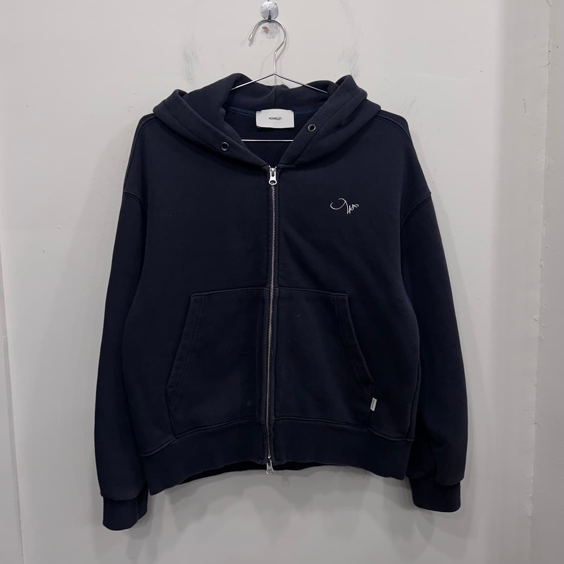 노멜렛 논스트링 헤비코튼 크롭 후드집업 상품이미지2