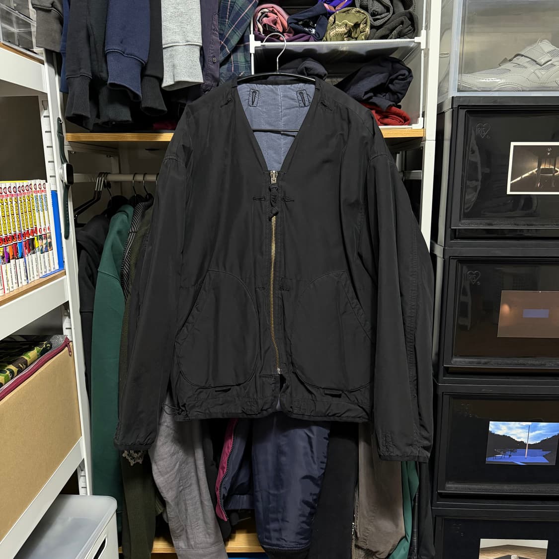 폴리테루 리버시블 라이너 자켓 블랙_블루 002 상품이미지1