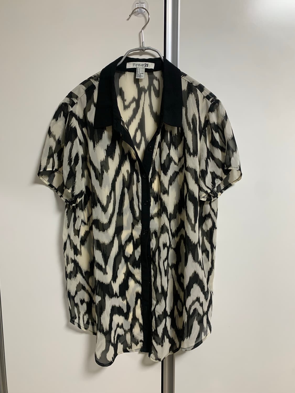 오리엔탈 그런지 무드 반팔 블라우스 상품이미지1