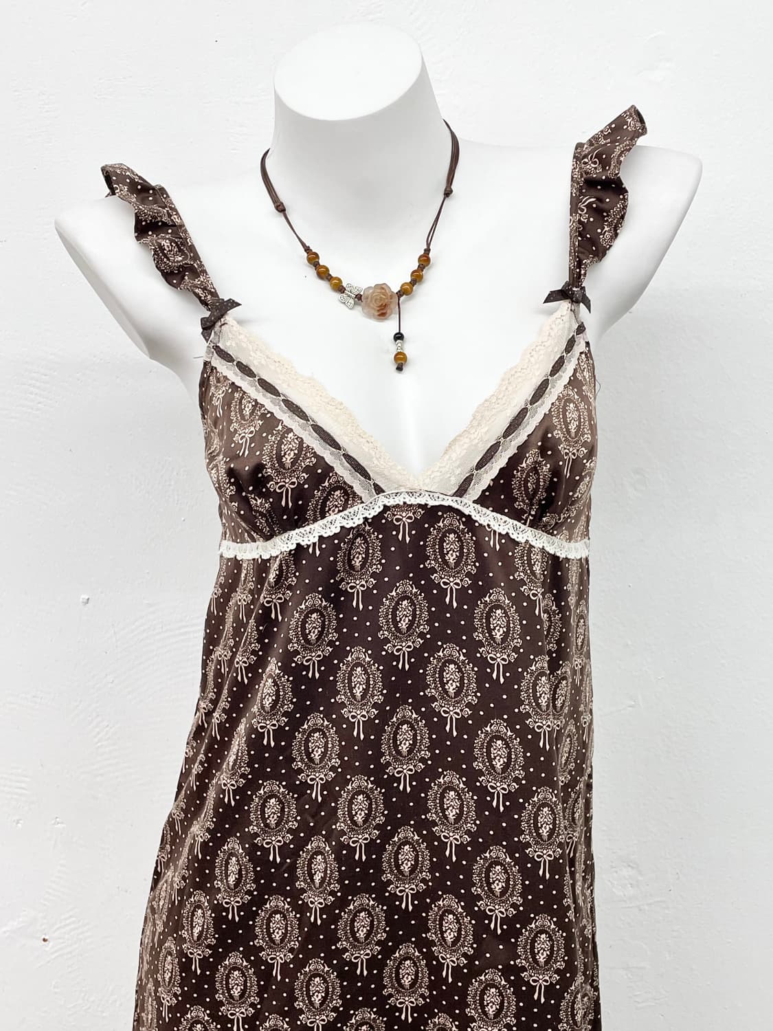 엔틱 로맨틱 브라운 프릴 슬립 상품이미지2