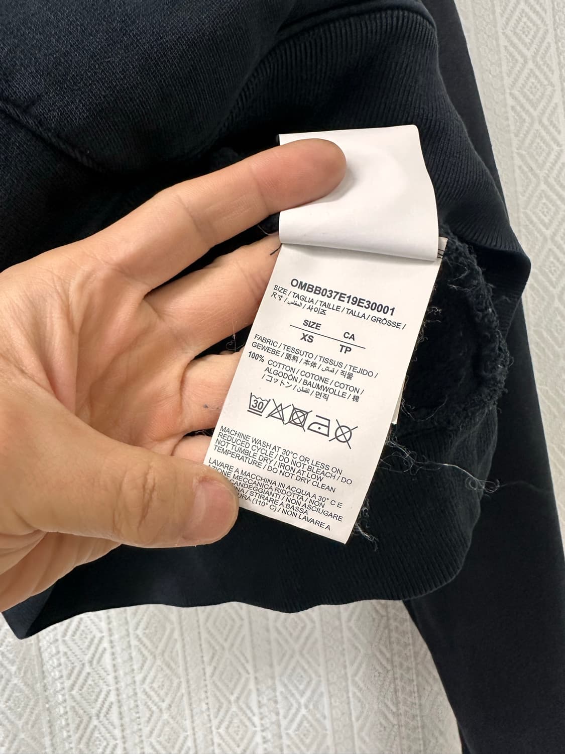 (XS)오프화이트 19AW 후디 블랙 상품이미지5