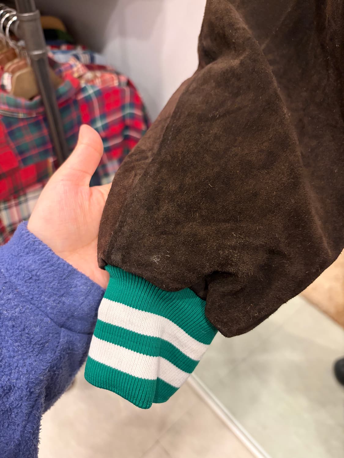 Vtg 빈티지 스웨이드 바시티 자켓 상품이미지6