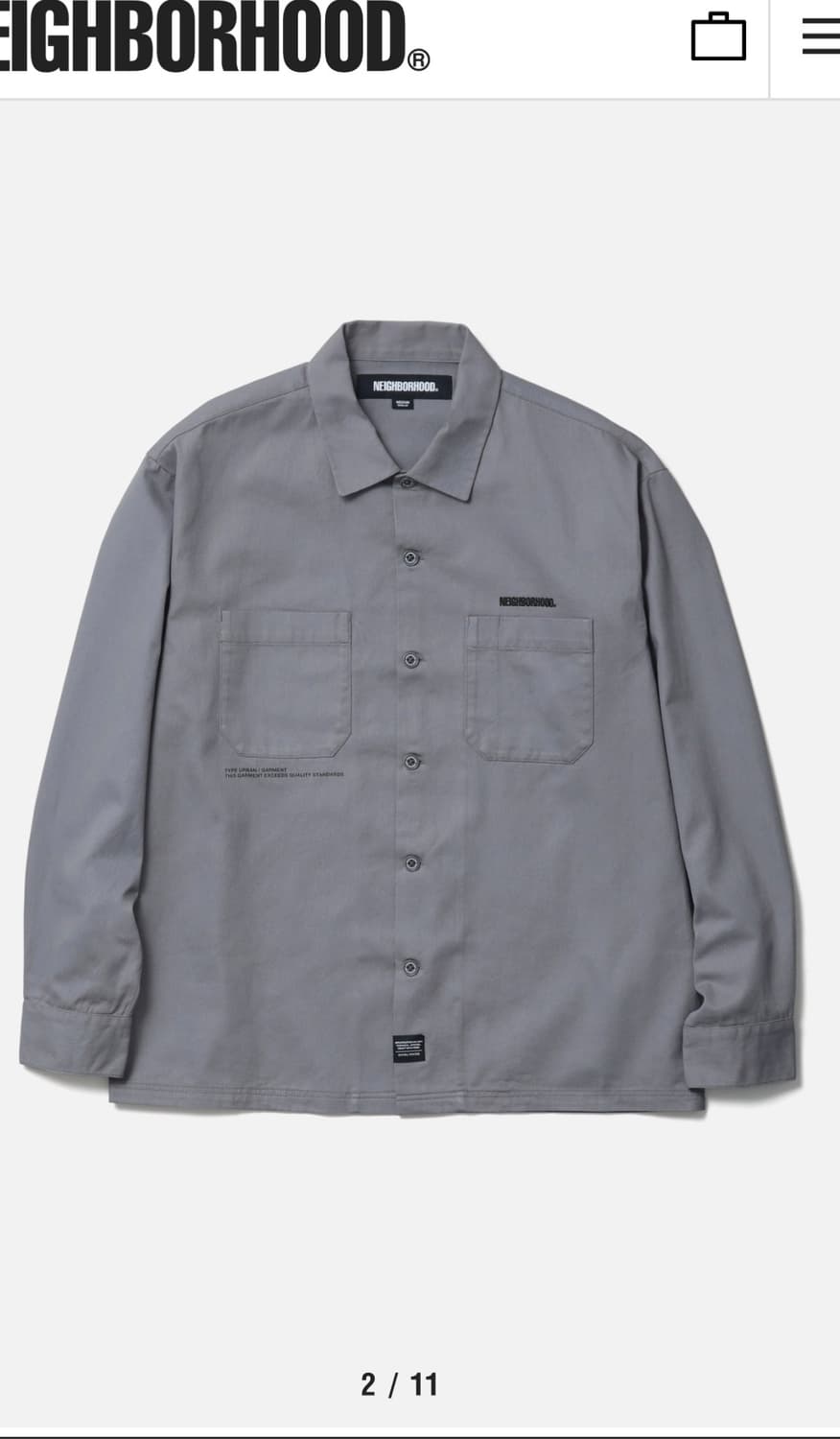네이버후드 CLASSIC WORK SHIRT 상품이미지1