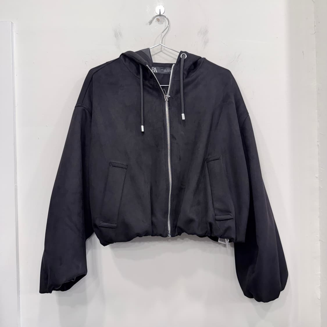 자라스웨이드 크롭후드 자켓 상품이미지1