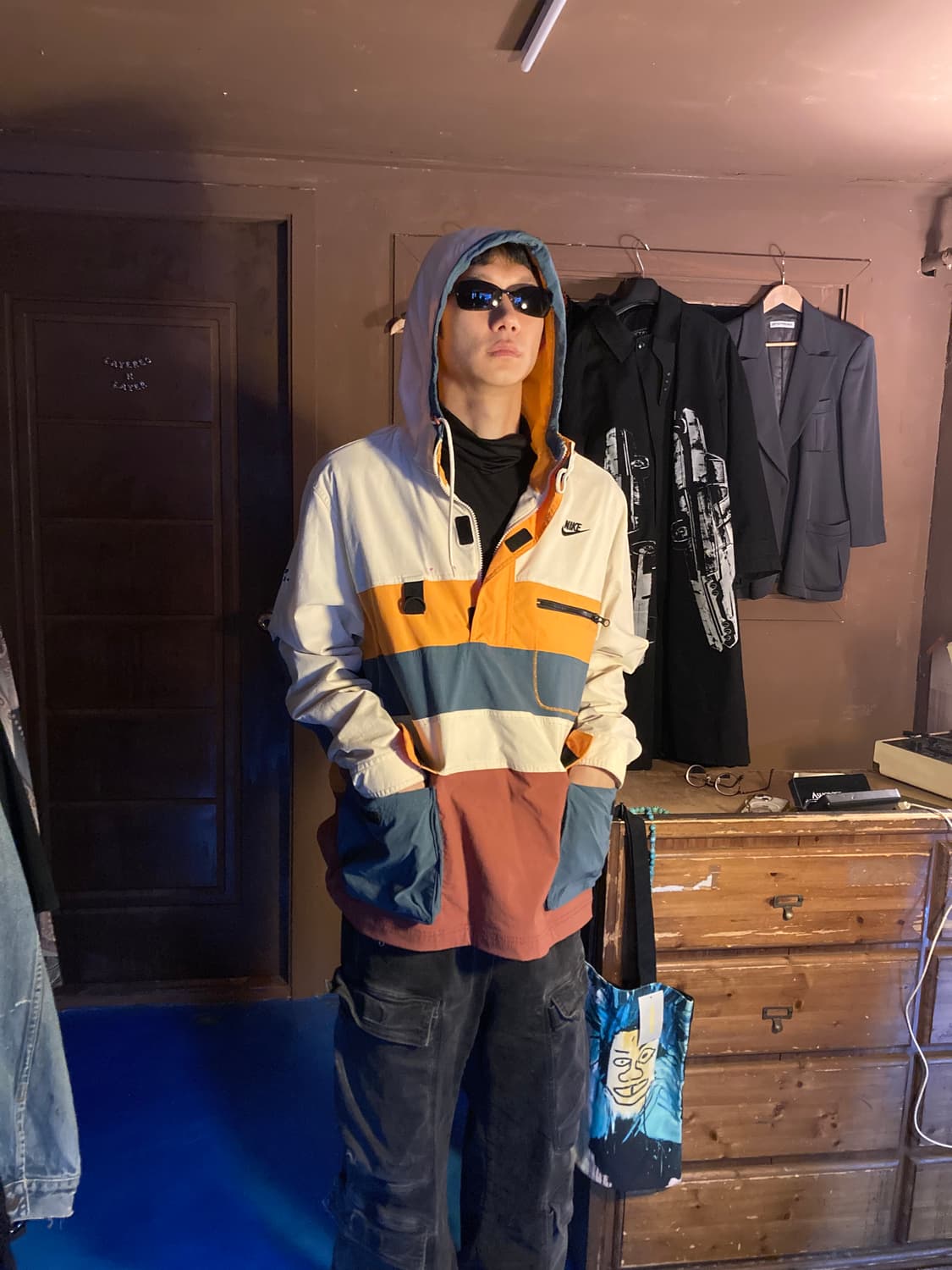 NIKE COLOR BLOCK ANORAK HOOD JACKET 상품이미지1