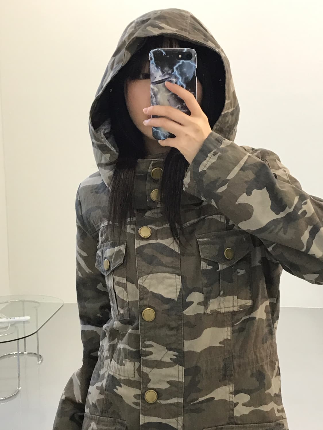 Sky Bomber High Neck Camo Jackets 상품이미지3