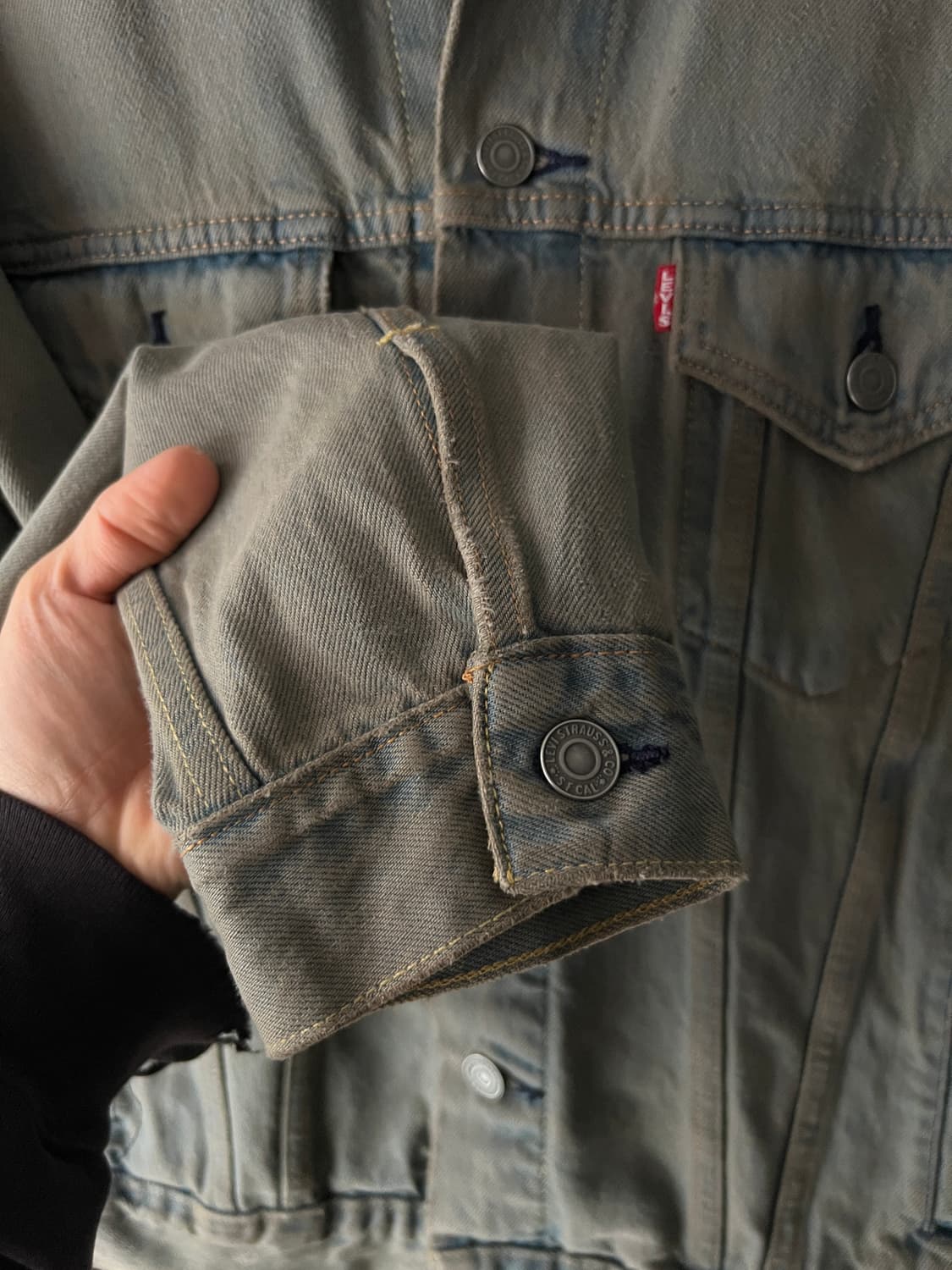 [S]리바이스 그레이 워싱 데님 트러커 자켓 상품이미지6