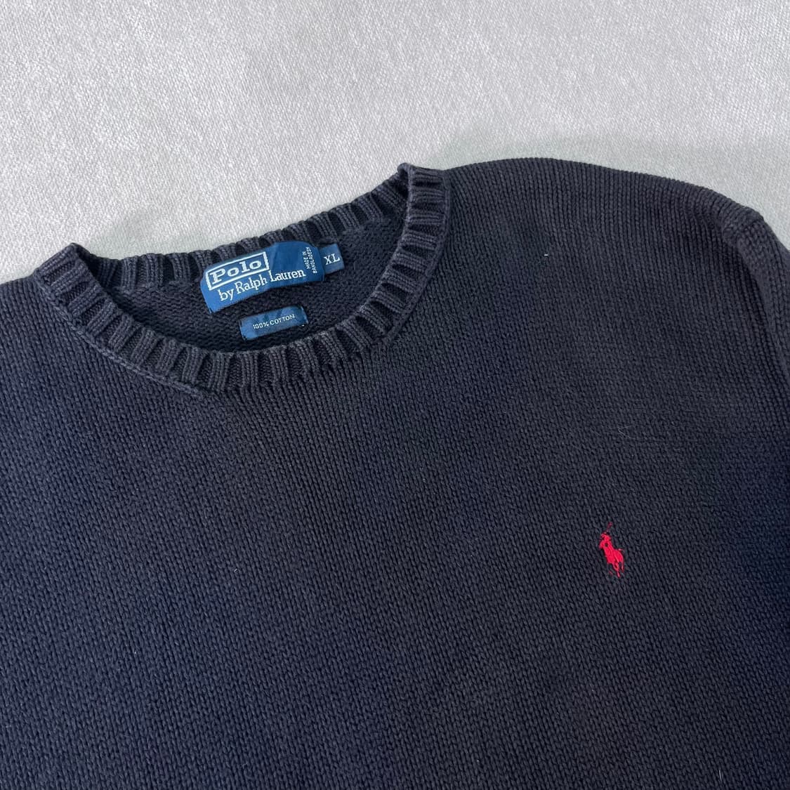 100 폴로랄프로렌 코튼 블랙 니트 상품이미지2