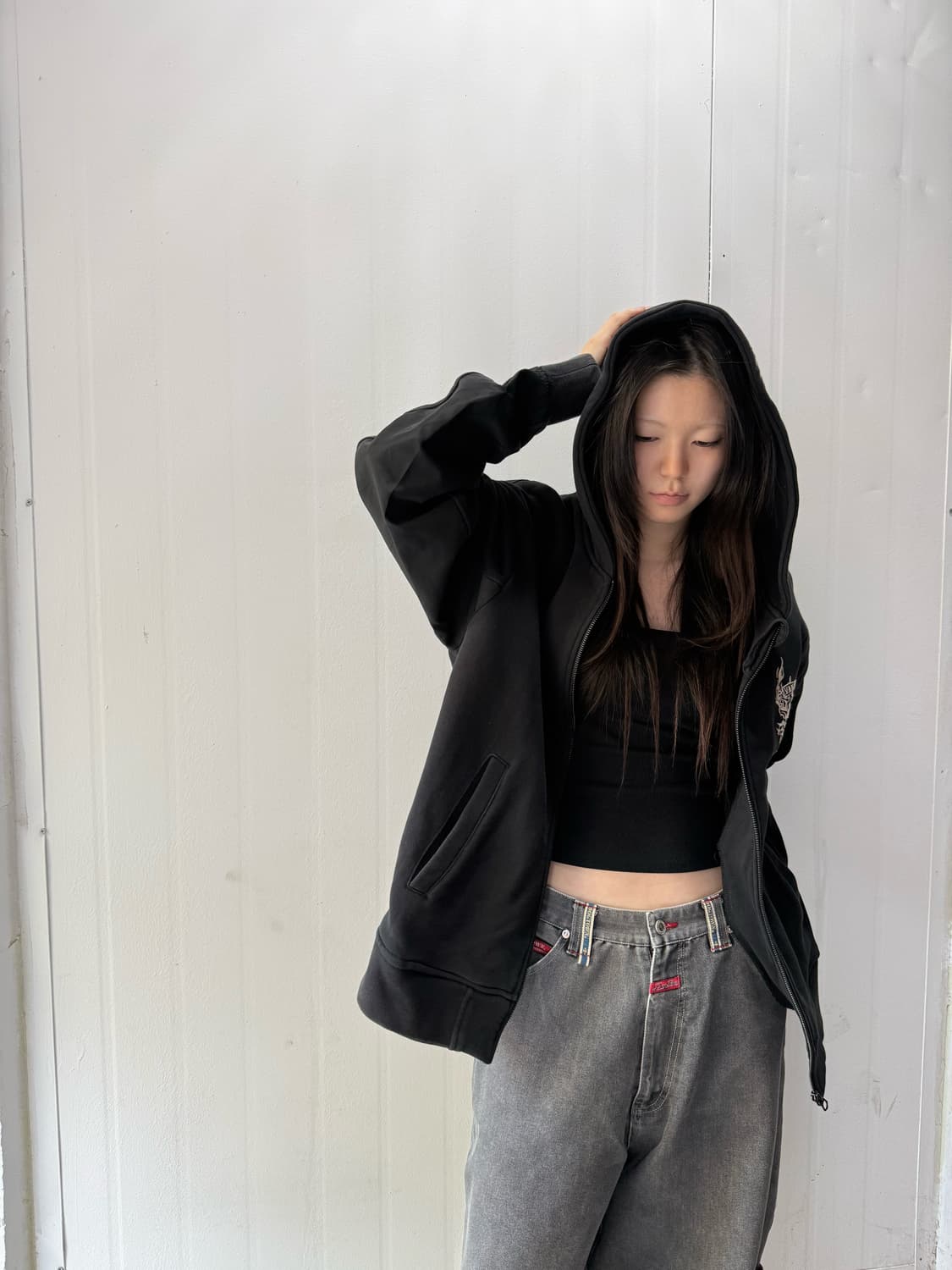 밴슨 후디&자켓 디테일 후드집업 상품이미지3