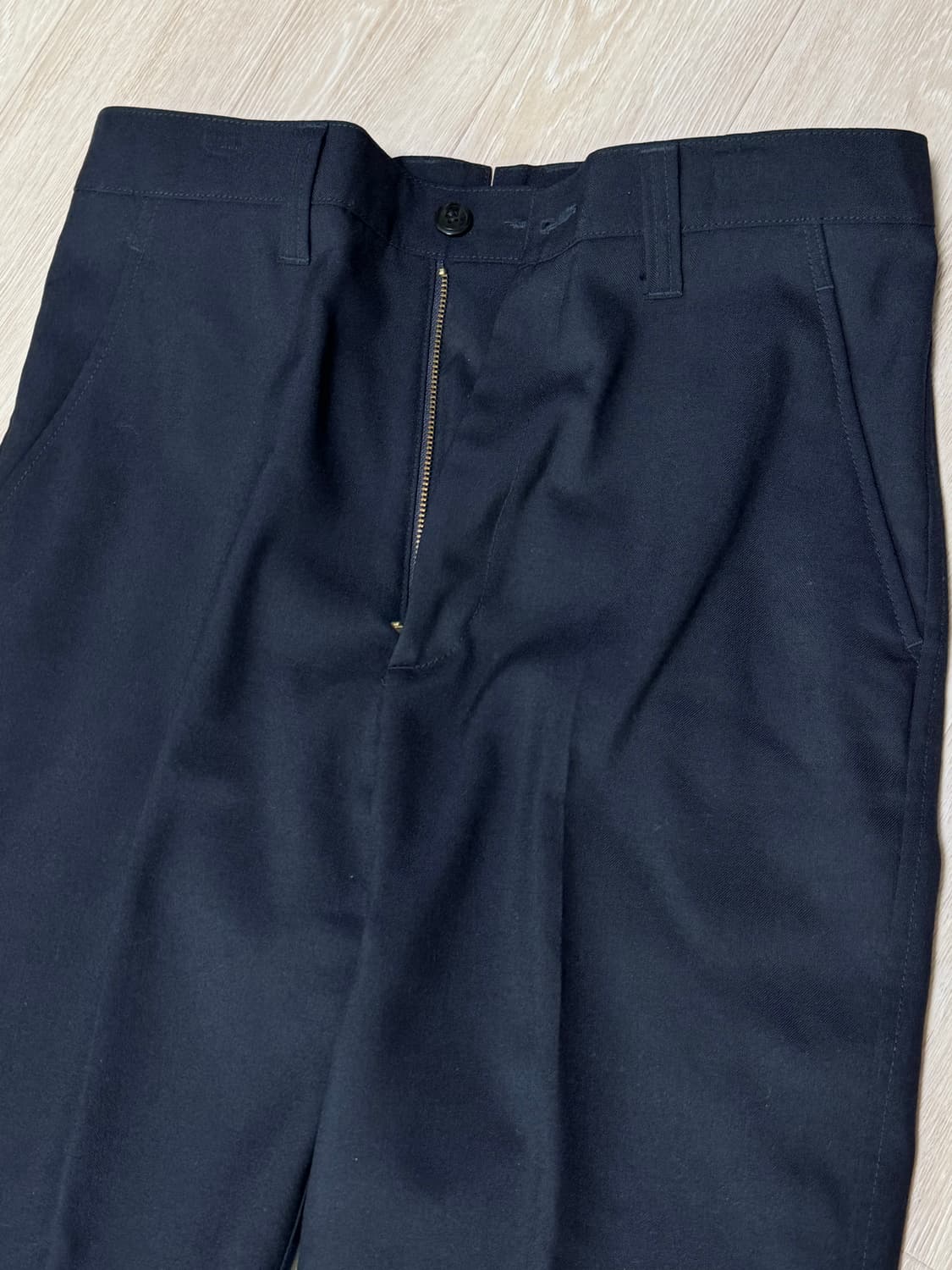 준야와타나베 맨 파나마 울 팬츠 네이비 상품이미지2