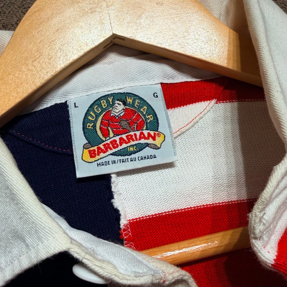 바바리안 성조기 럭비 셔츠 럭비티 L 105 상품이미지3