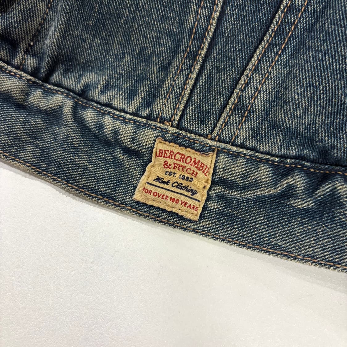 [L] 아베크롬비 워싱 데님 쉐르파 자켓 C950 상품이미지6