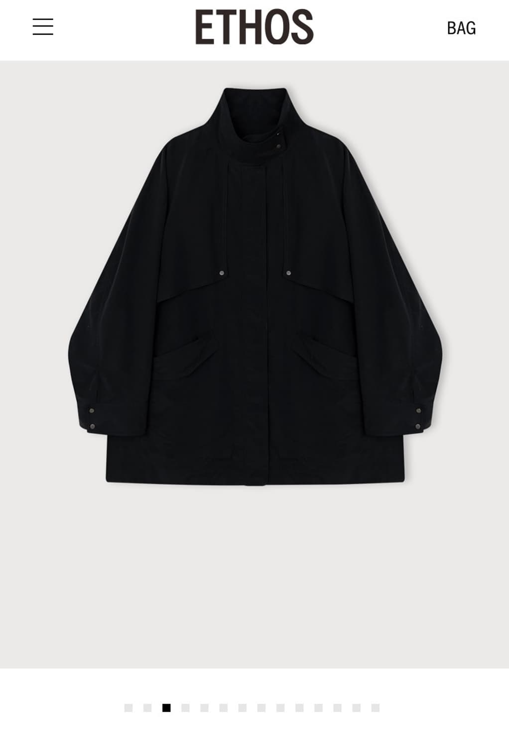 에토스 Ethos BUTTON NECK WINDBREAKER 상품이미지1