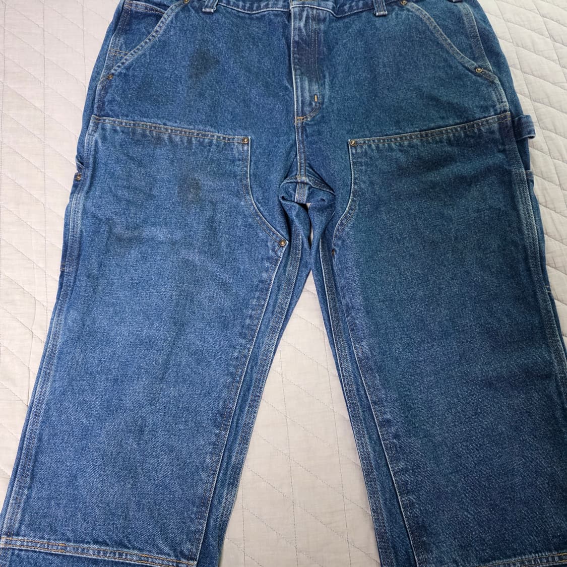 [40X30] 빈티지 칼하트 더블니 릴렉스핏 데님팬츠 인디고 B17 상품이미지2