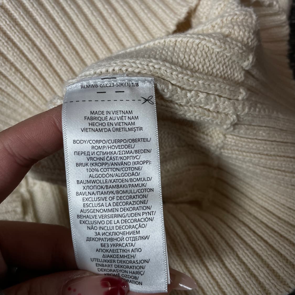 폴로랄프로렌 네이비포니 크림 케이블 니트 M 상품이미지5