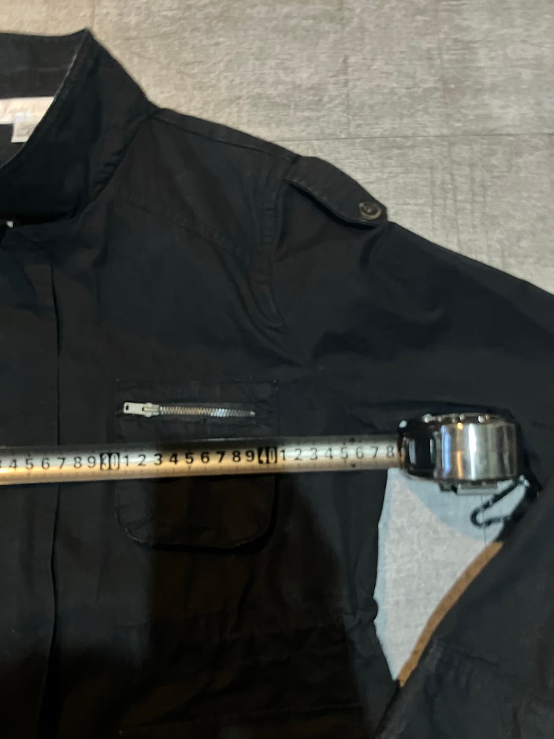 일본빈티지 Lively 핀터깔y2k 올드스쿨스트릿 견장 사파리자켓 블랙 상품이미지2