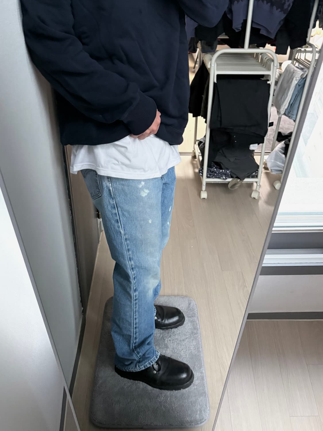 (33x32, 실측 32) 리바이스 517 USA 부츠컷 연청 상품이미지3