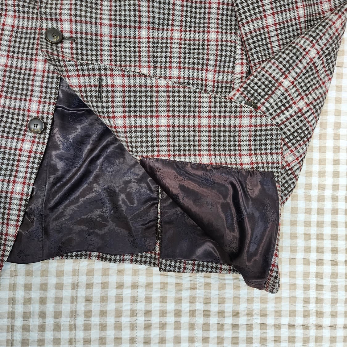 바쏘 울 캐시미어 블레이저 자켓 남자100 상품이미지5